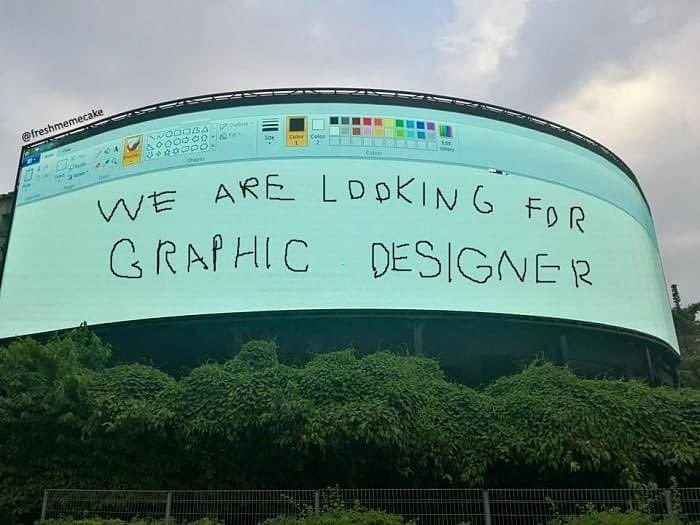 Or “we’re looking for a website designer” ??